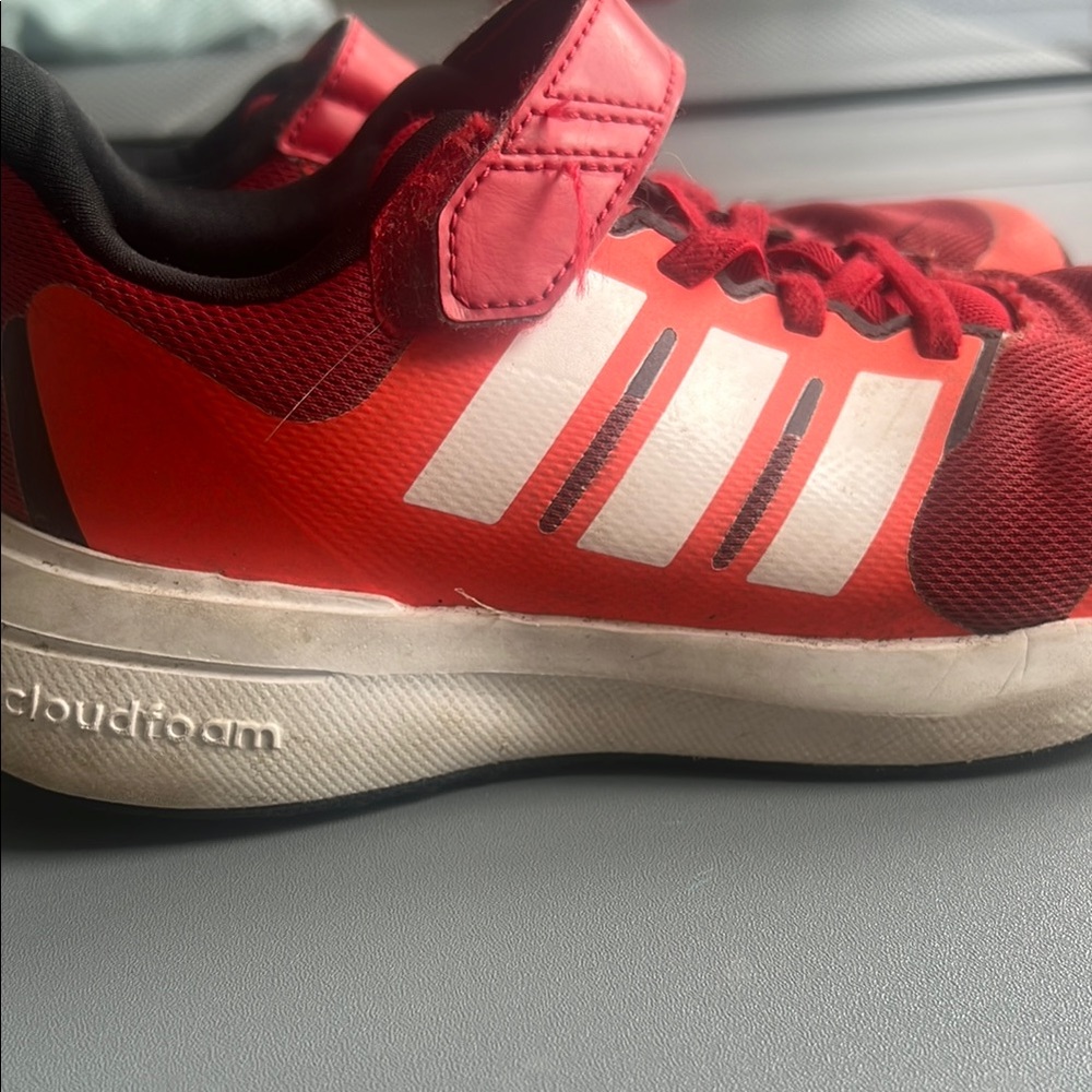 Adidas Red and White Sneakers - Picture 3 of 7